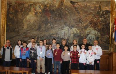 Upriličen prijem za mlade karatiste, osvajače medalja na Kupu Vojvodine