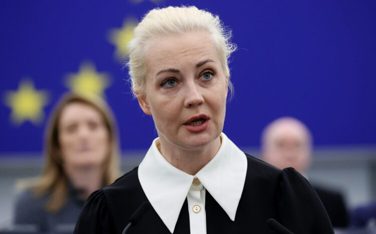 Julija Navaljna drži govor u Evropskom parlamentu