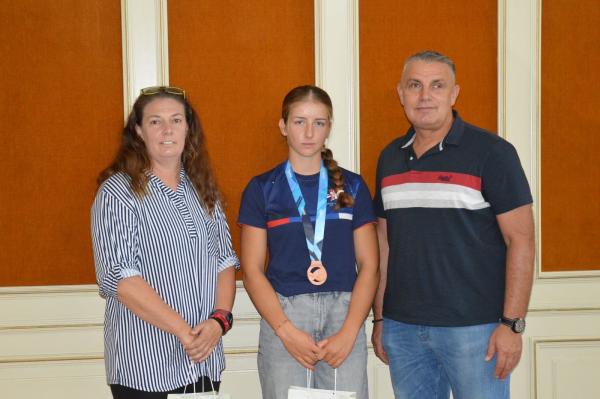 Prijem za osvajačicu svetske bronze Žofi Horvat