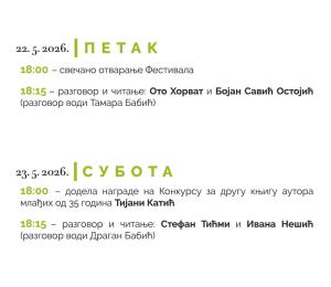 Program Somborskog književnog festivala 2026.