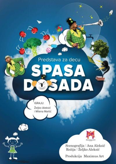 Predstava za decu “Spasa dosada”, pozorišta “Maximus art” iz Beograda u Velikoj sali somborskog Kulturnog centra