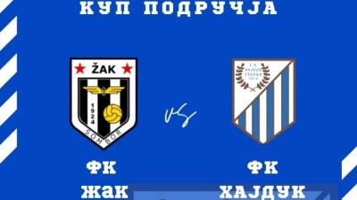 ŽAK i Hajduk za četvrtfinale Područnog fudbalskog kupa Sombor