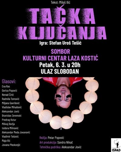Monokomedija "Tačka ključanja" u somborskom Kulturnom centru - ULAZ BESPLATAN