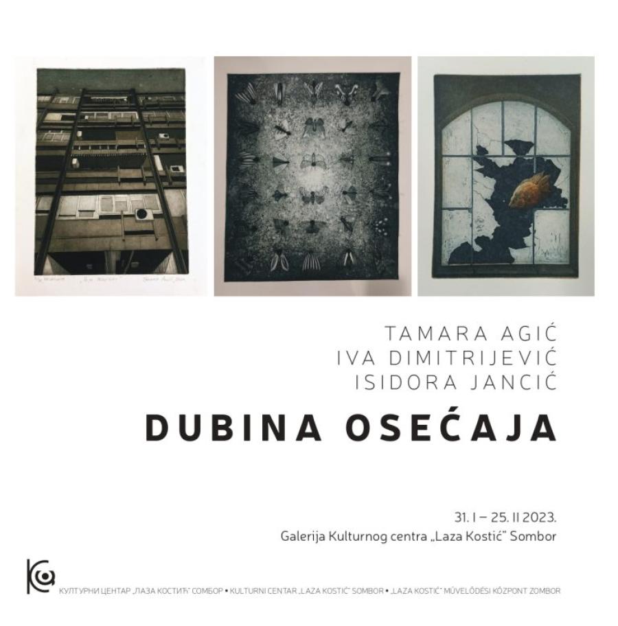 Otvaranje izložbe “Dubina osećaja” autorki Ive Dimitirijević, Tamare Agić i Isidore Jancić