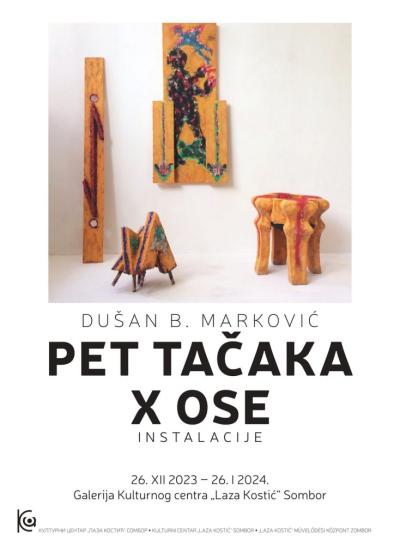 Otvaranje izložbe “Pet tačaka X ose”, umetnika Dušana Markovića u galeriji Kulturnog centra Sombor