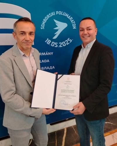 Somborskom polumaratonu zvanično uručena oznaka kvaliteta ''Najbolje iz Vojvodine''